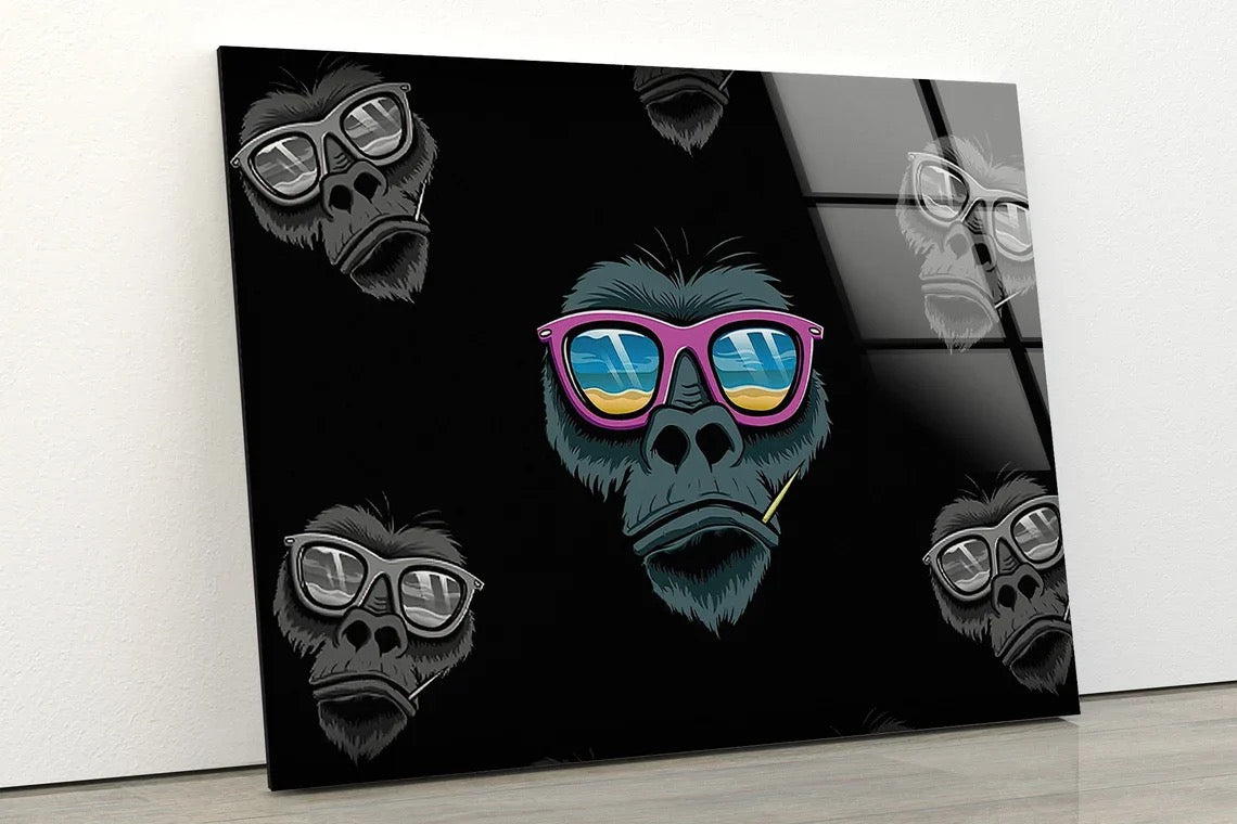 GORILLAS WITH SUNGLASSES VECTOR DESIGN