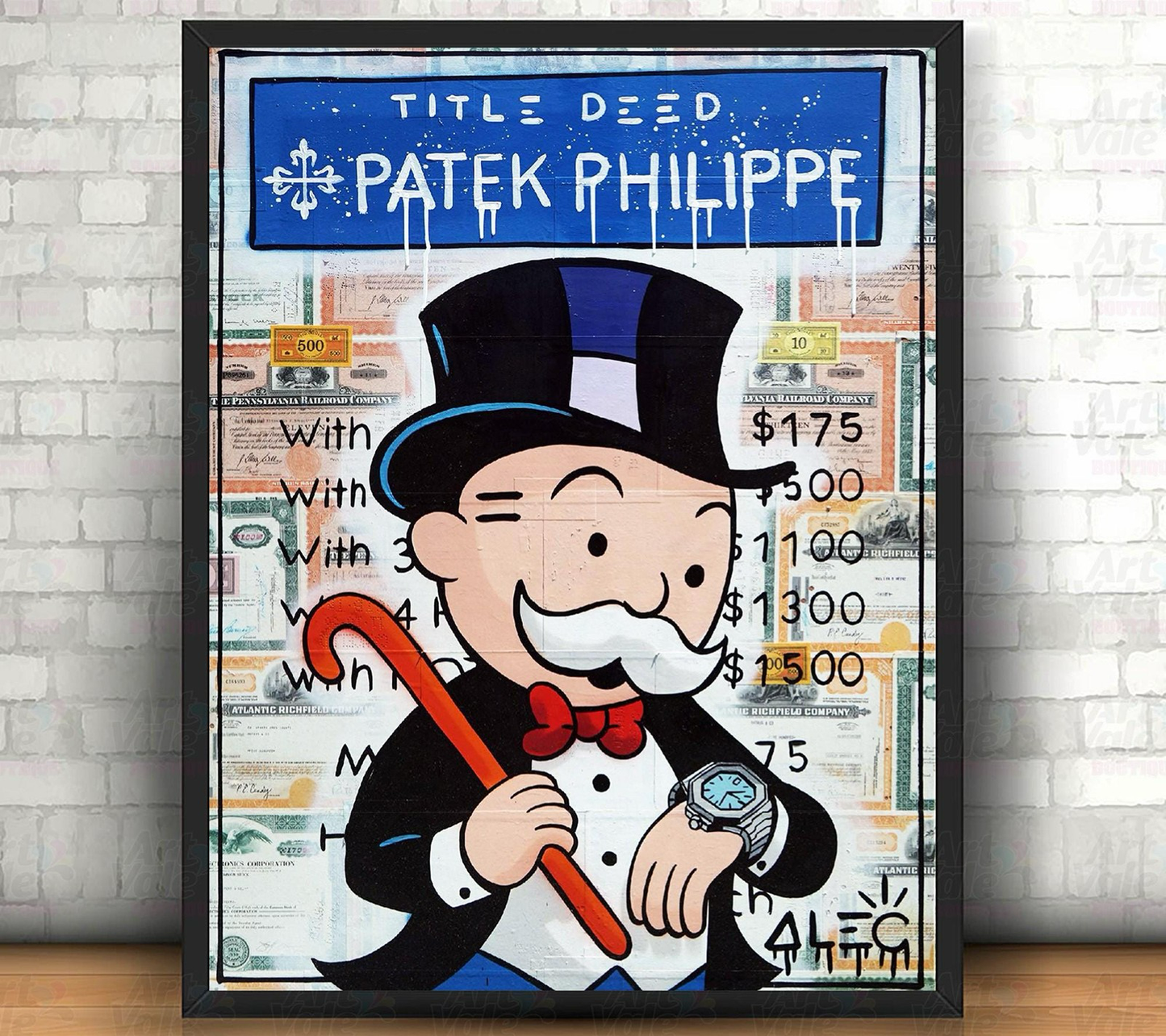 ALEC MONOPOLY CHECKING LUXURY WATCH