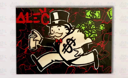 ALEC MONOPOLY RUNNING WITH CASH BAG