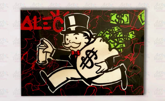 ALEC MONOPOLY RUNNING WITH CASH BAG