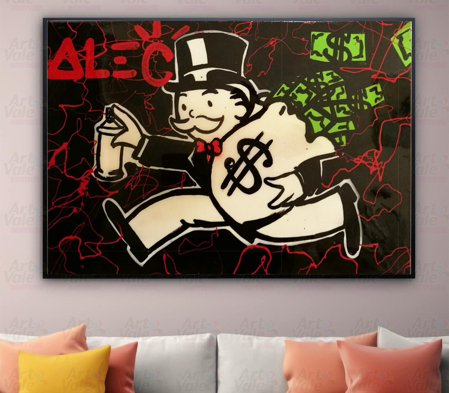 ALEC MONOPOLY RUNNING WITH CASH BAG