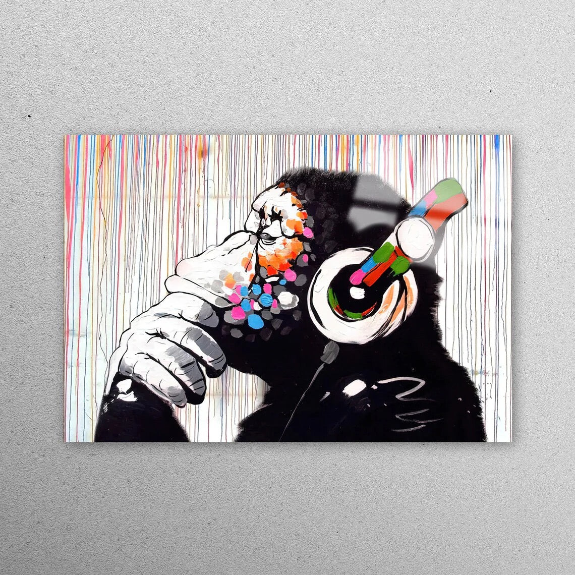 BANKSY THINKING MONKEY